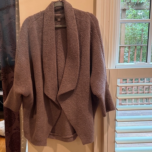 Barefoot Dreams Cozy Taupe Cardigan - Picture 1 of 2